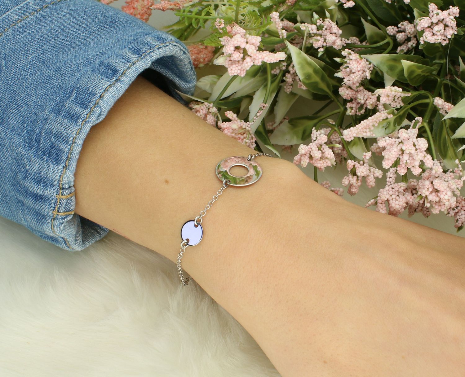 Bransoletka damska celebrytka kółeczko B RM BR15622 048 Ag.jpg